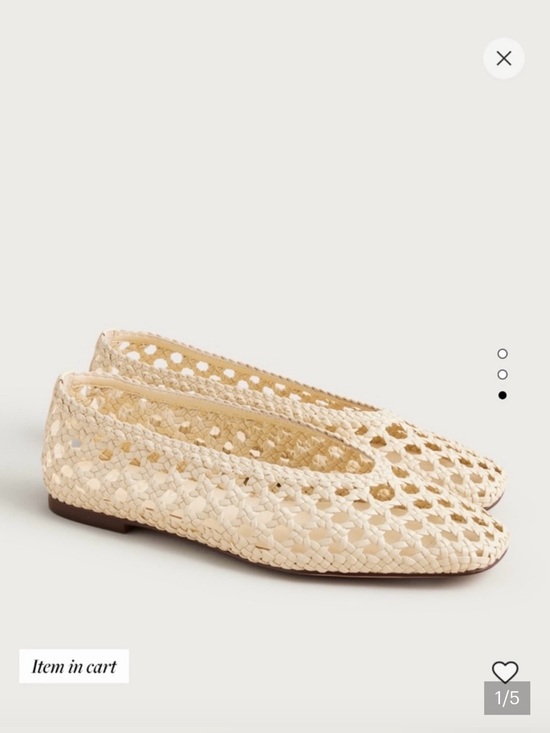 Shoes - J.Crew Quinn Handwoven Ballet Flats in Leather